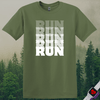 Printify T-Shirt Military Green / S Run T-Shirt