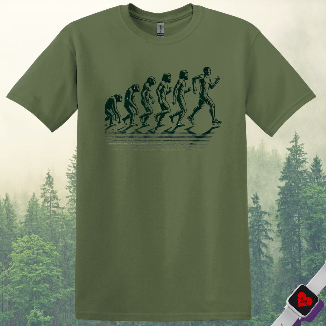 Printify T-Shirt Military Green / S Runner Evolution T-Shirt