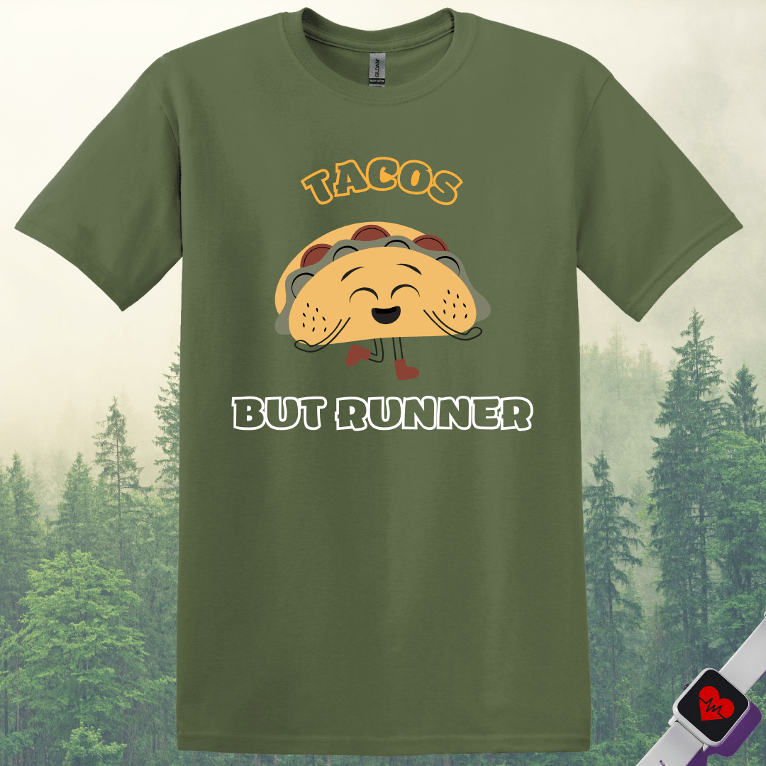 Printify T-Shirt Military Green / S Runner Tacos T-Shirt