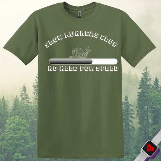 Printify T-Shirt Military Green / S Slow Runners Club T-Shirt