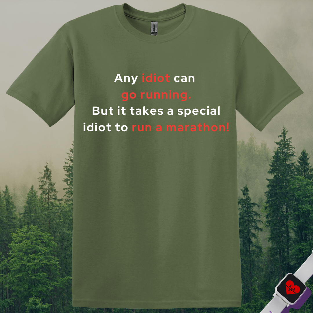 Printify T-Shirt Military Green / S Special Idiot Runner T-Shirt