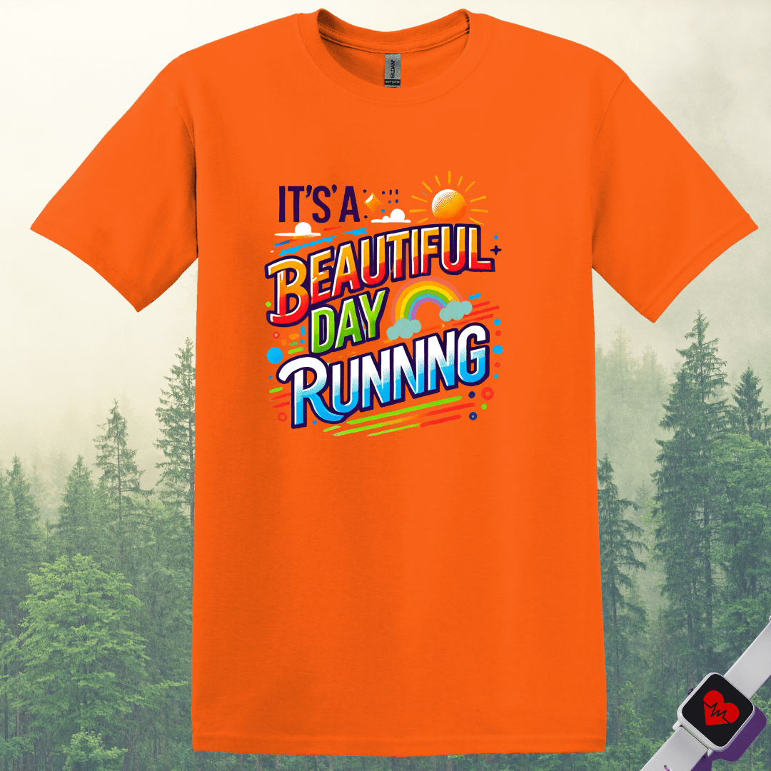 Printify T-Shirt Orange / S Run Beautiful Day T-Shirt