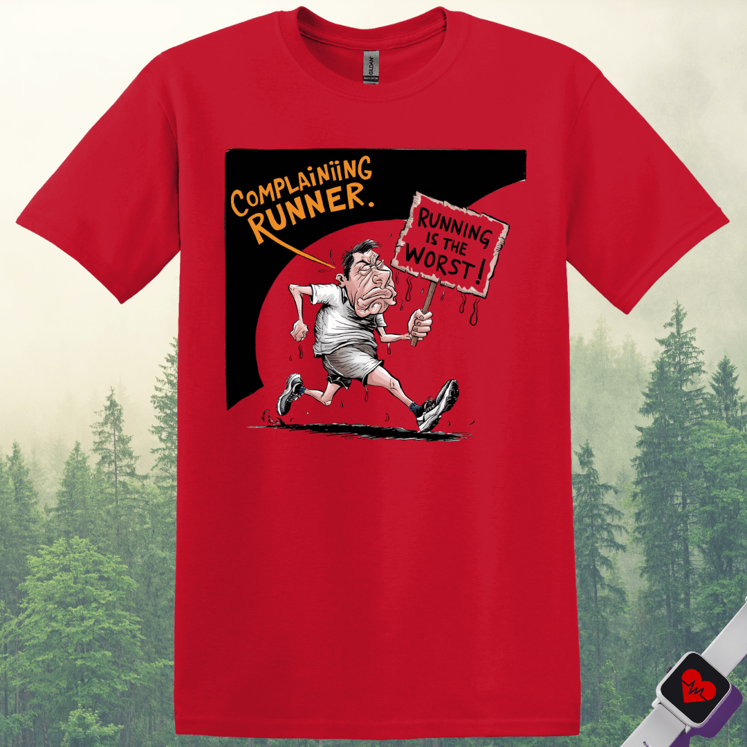 Printify T-Shirt Red / S Running is the worst! T-Shirt