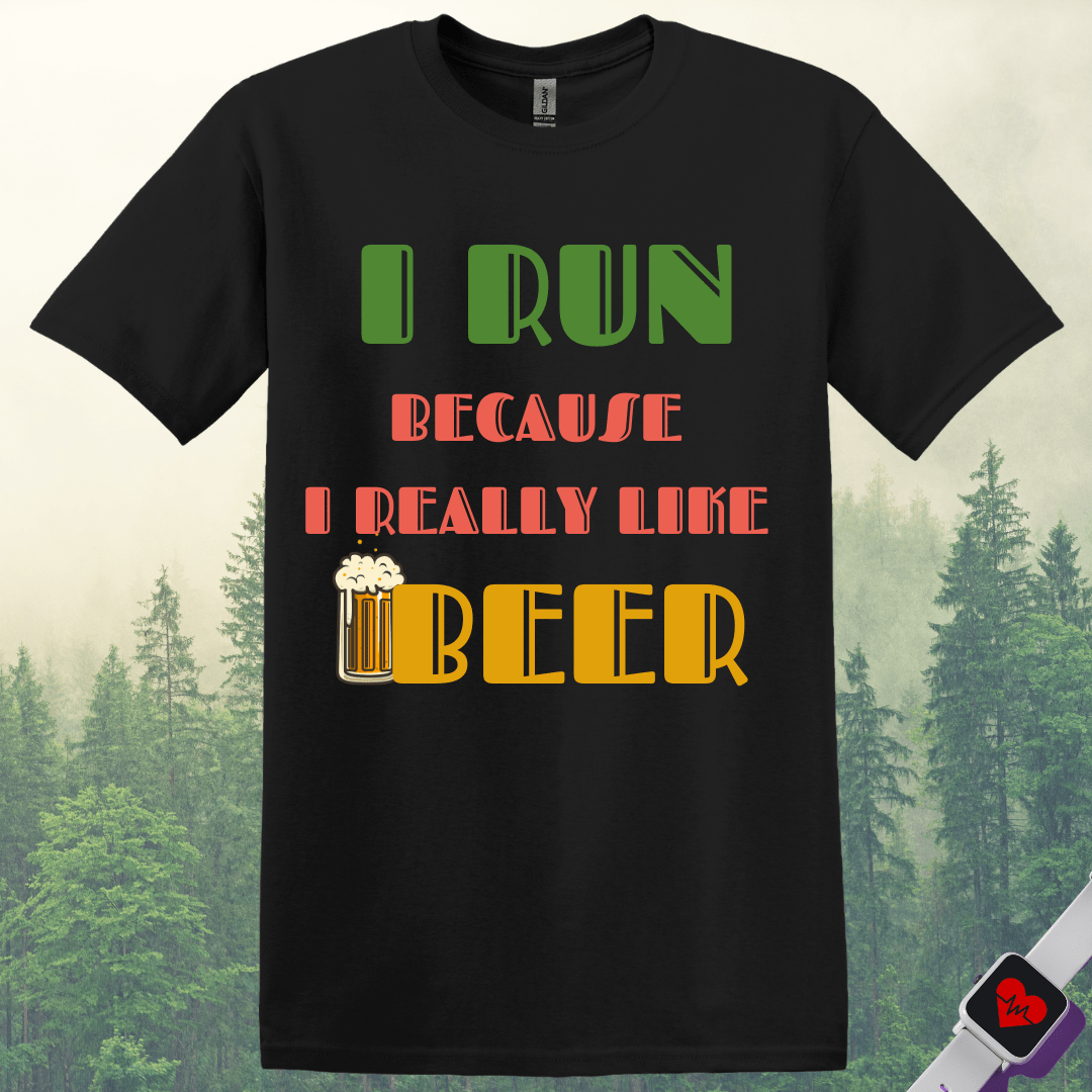 Printify T-Shirt Run For Beer T-Shirt