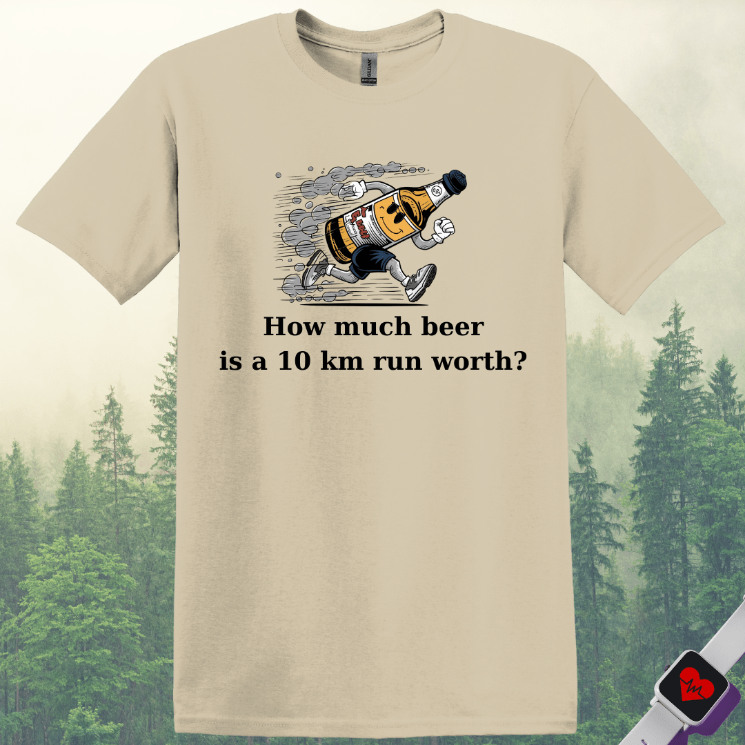 Printify T-Shirt Sand / S Drink Beer Run 10KM T-Shirt