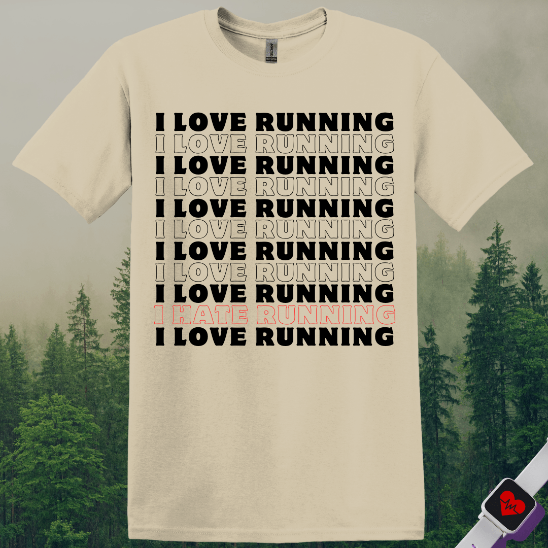 Printify T-Shirt Sand / S I Love Running T-Shirt