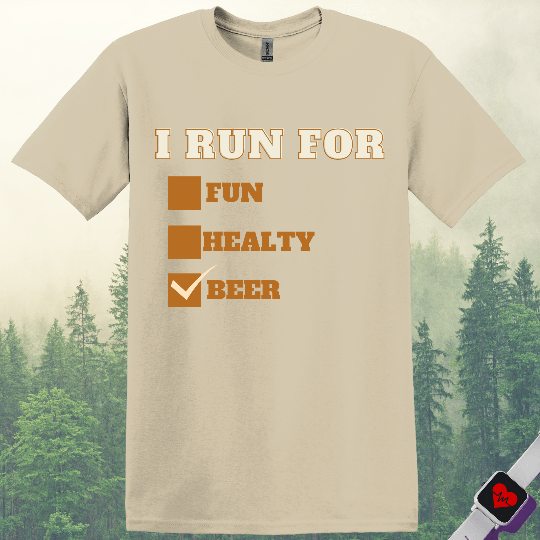 Printify T-Shirt Sand / S I Run for Beer T-Shirt