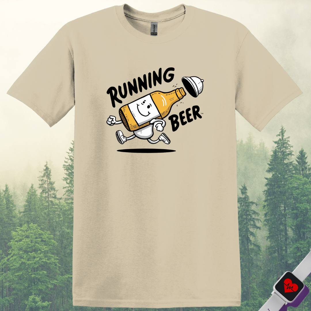 Printify T-Shirt Sand / S Running Beer T-Shirt