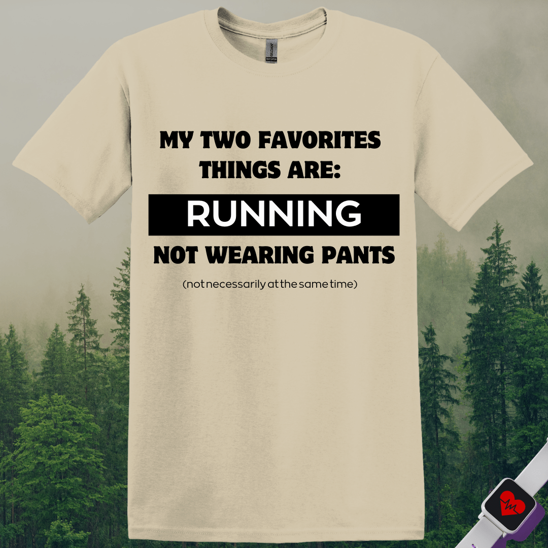 Printify T-Shirt Sand / S Running & Not Wearing Pants T-Shirt