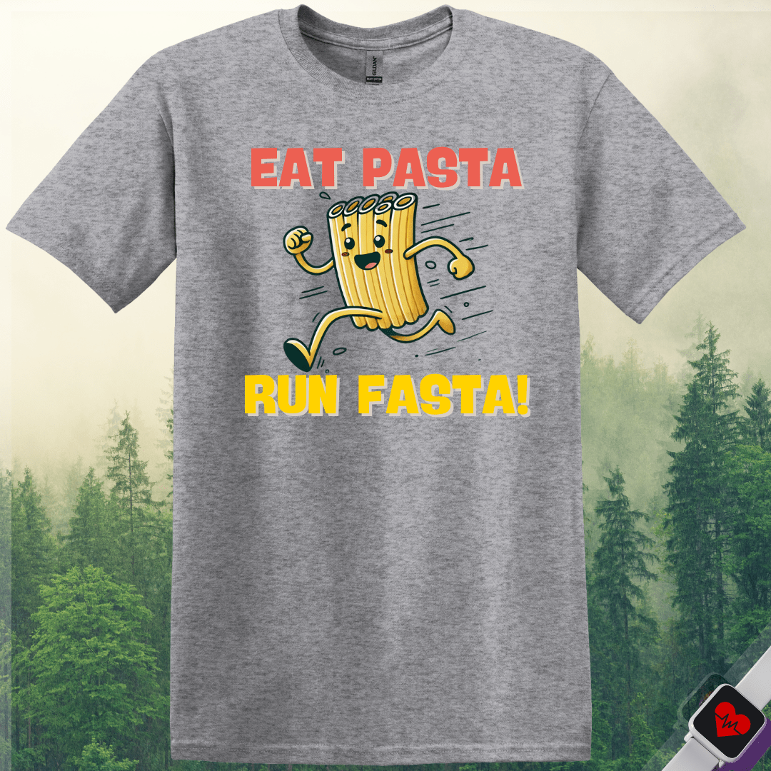 Printify T-Shirt Sport Grey / S Eat Pasta Run Fasta T-Shirt