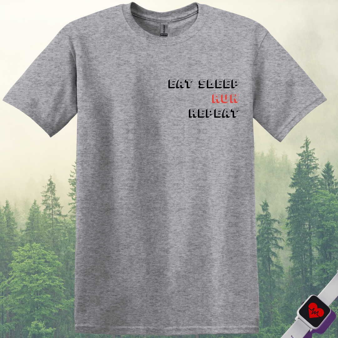 Printify T-Shirt Sport Grey / S Eat Sleep RUN Repeat T-Shirt