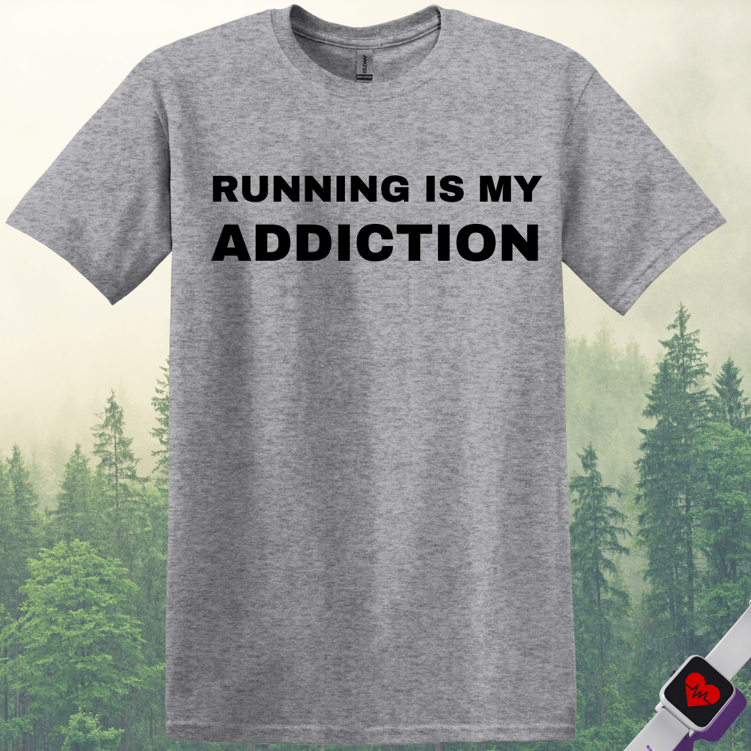 Printify T-Shirt Sport Grey / S Running Is My Addiction T-Shirt