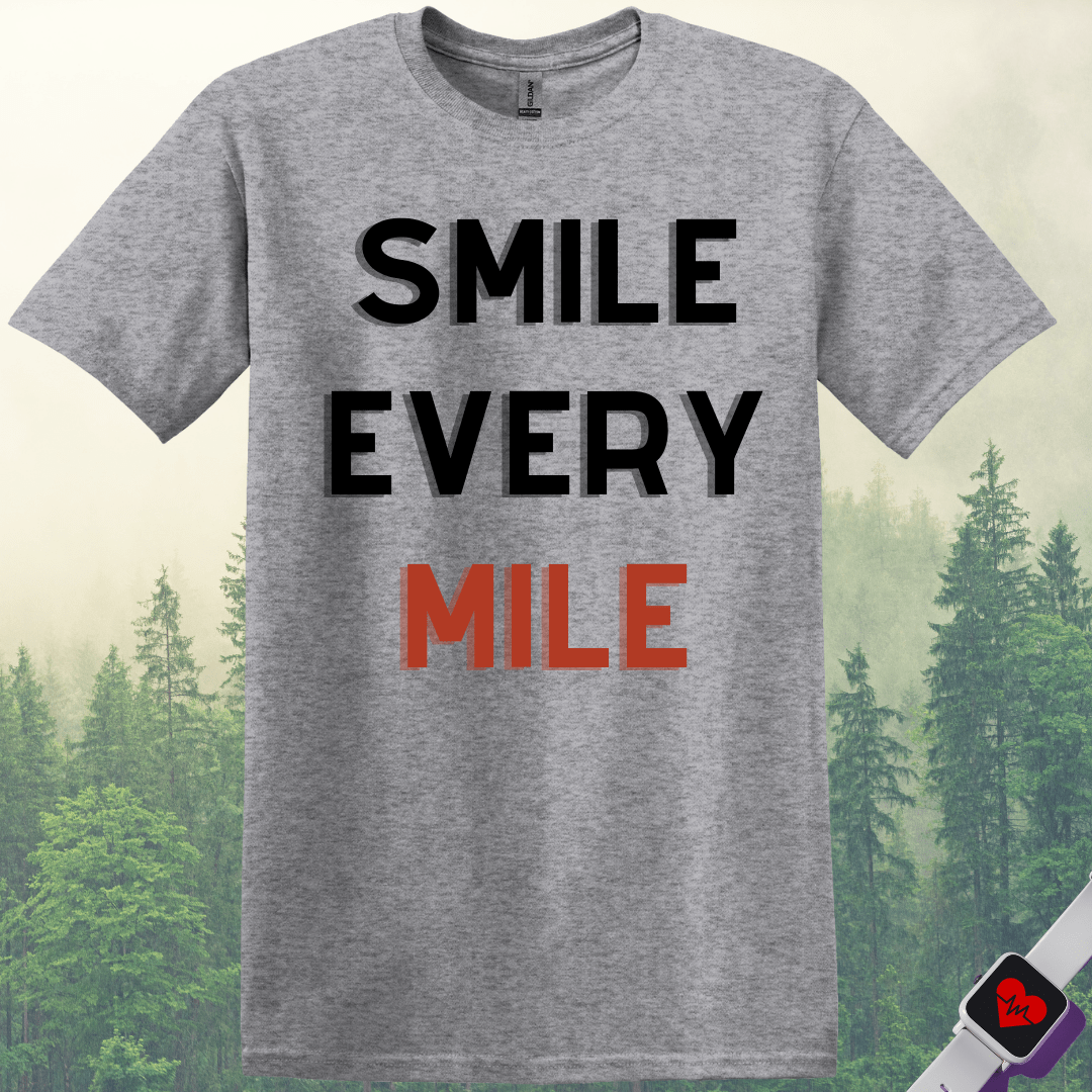 Printify T-Shirt Sport Grey / S Smile Every Mile T-Shirt