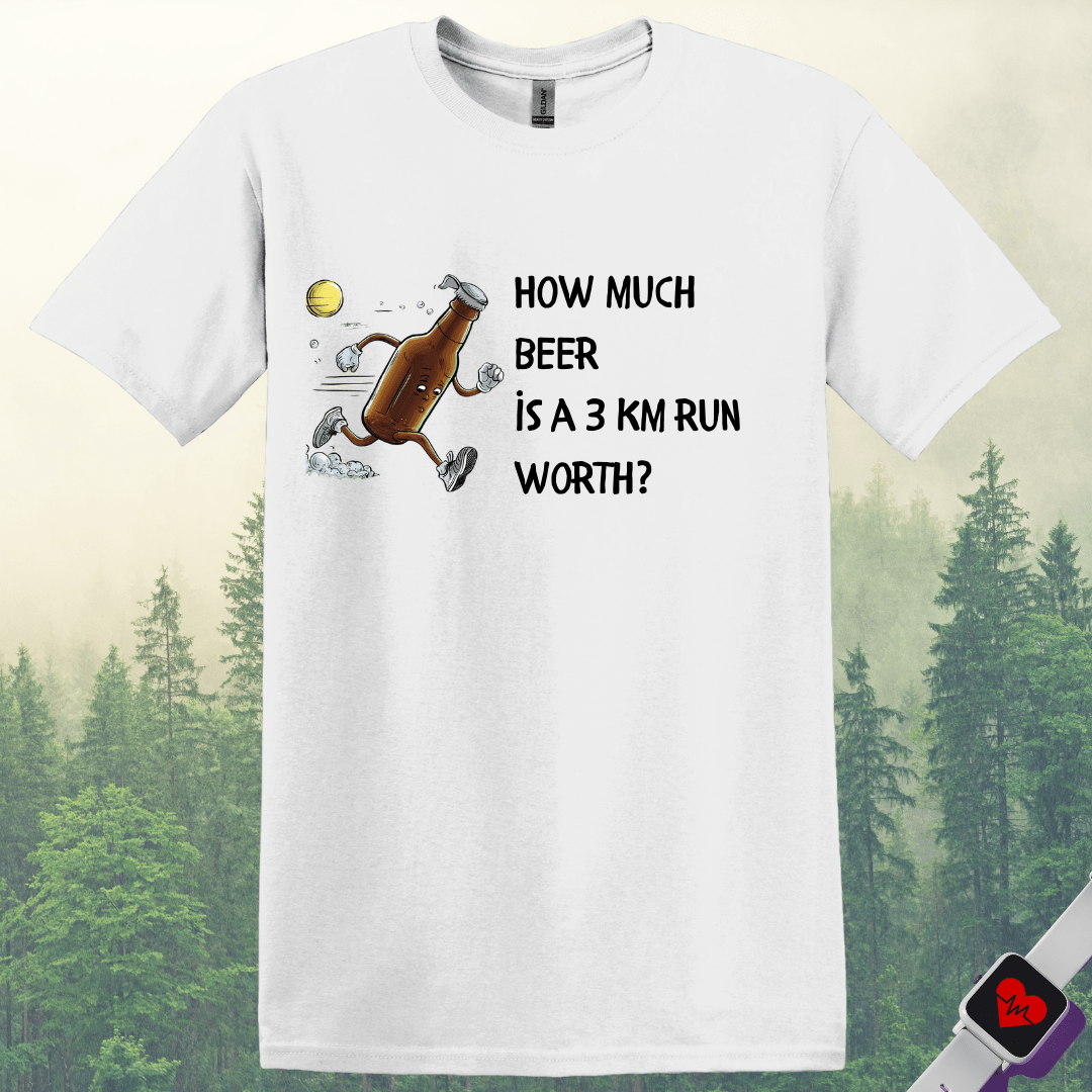 Printify T-Shirt White / S Drink Beer Run 3KM T-Shirt