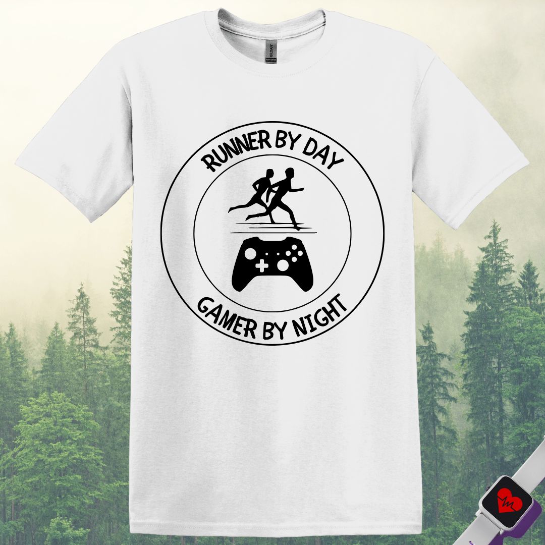 Printify T-Shirt White / S Gamer and Runner T-Shirt