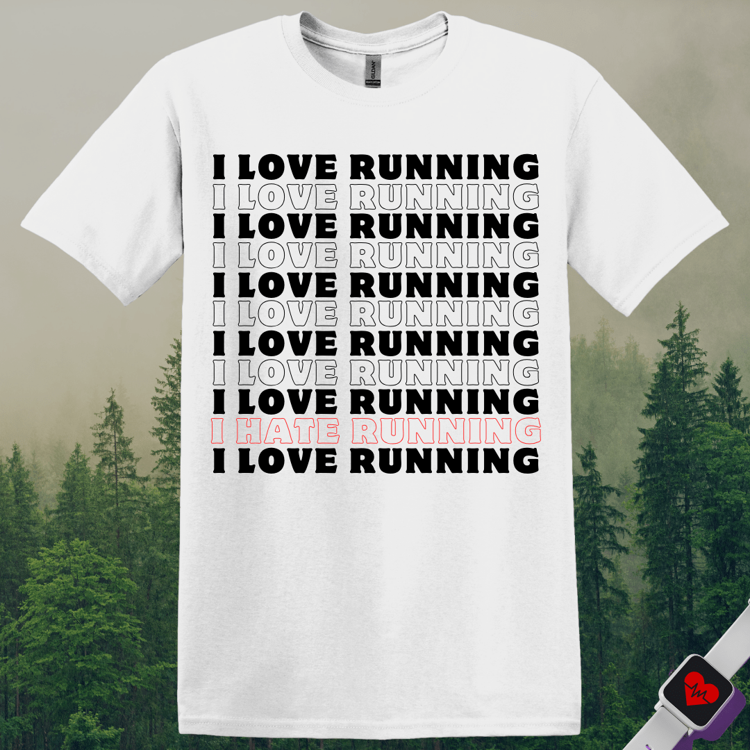 Printify T-Shirt White / S I Love Running T-Shirt