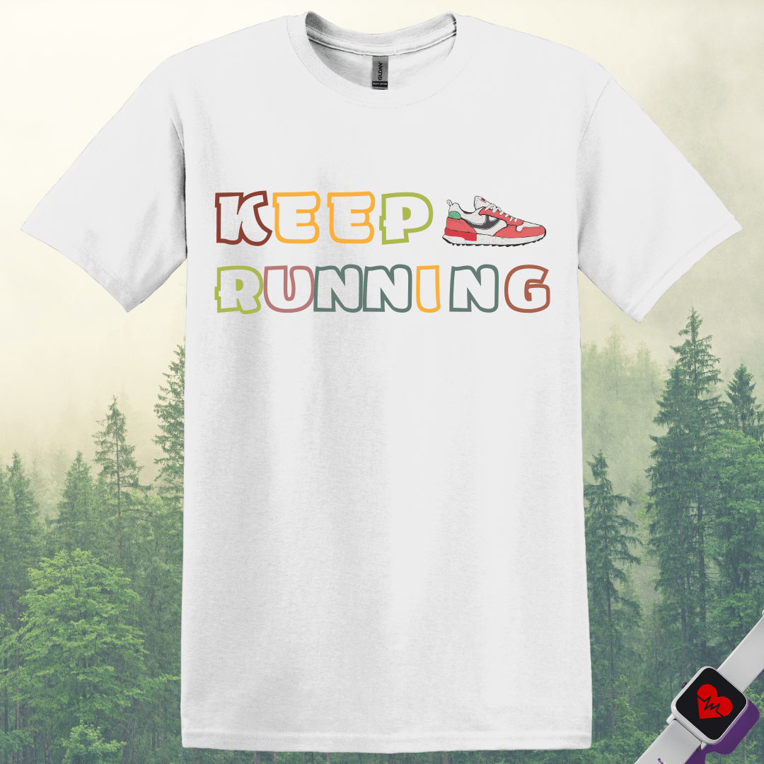 Printify T-Shirt White / S Keep Running T-Shirt