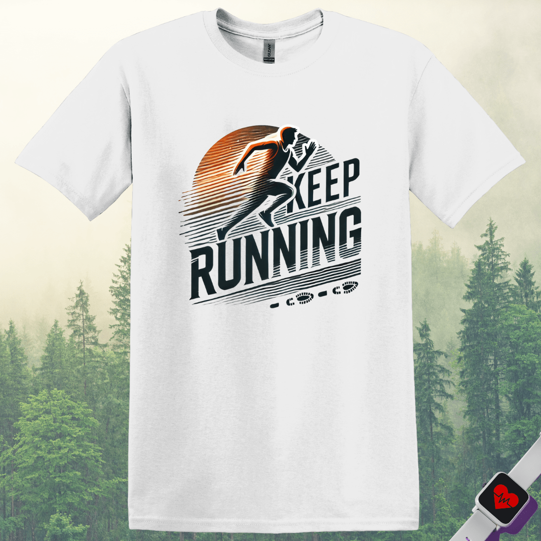 Printify T-Shirt White / S Keep Running T-Shirt