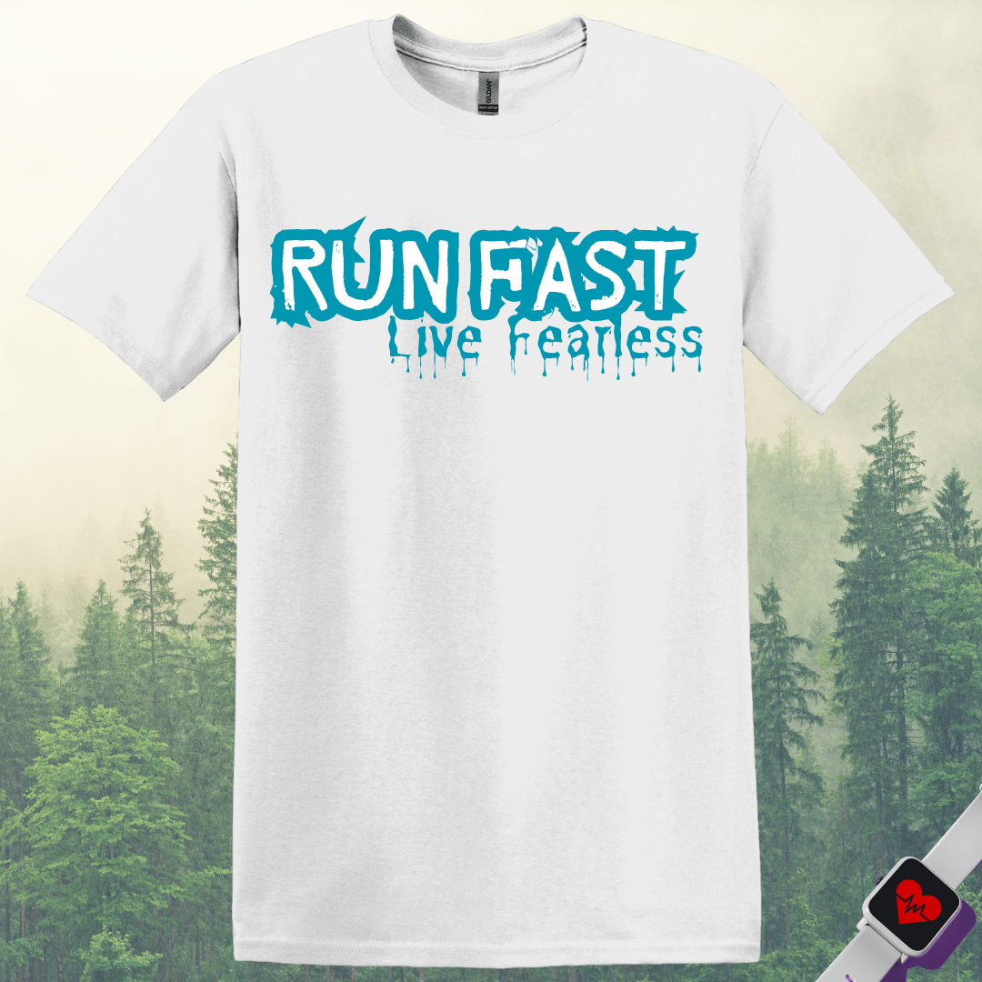 Printify T-Shirt White / S Run Fast Live Fearless T-Shirt